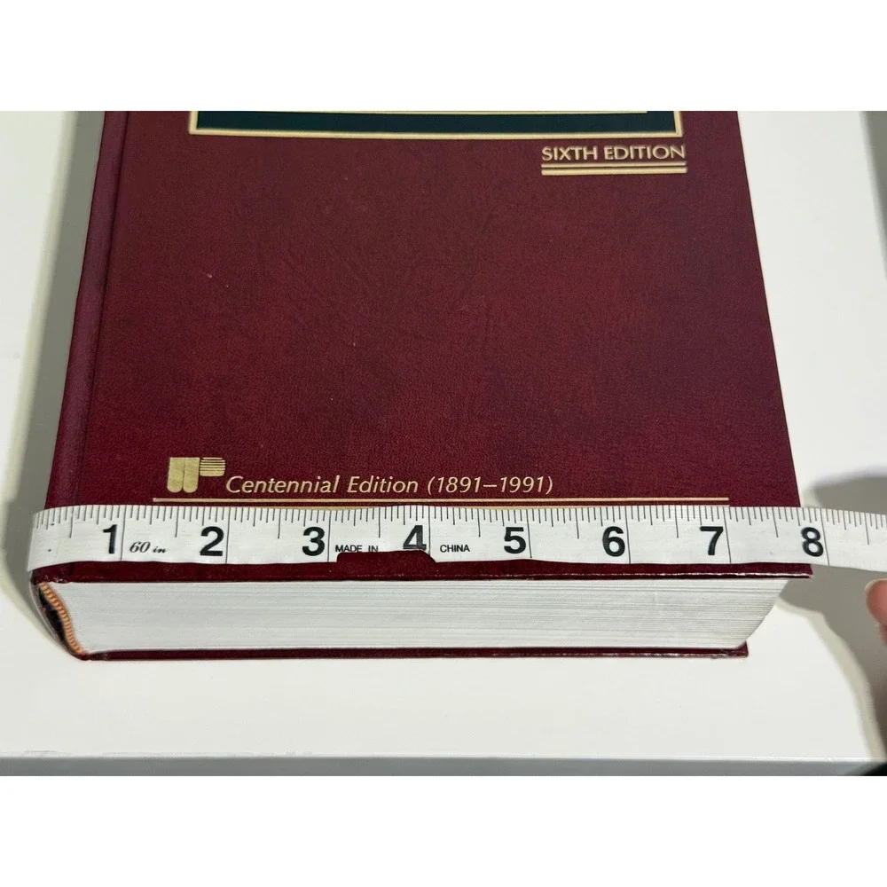 Black's Law Dictionary 6th Edition Centennial 1990 Hardcover With Pronunciations